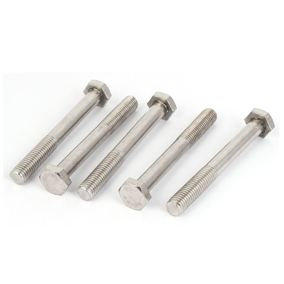 M12 Stainless Steel Hex Head Bolts 100mm (5PCS) - for Machinery & Construction
