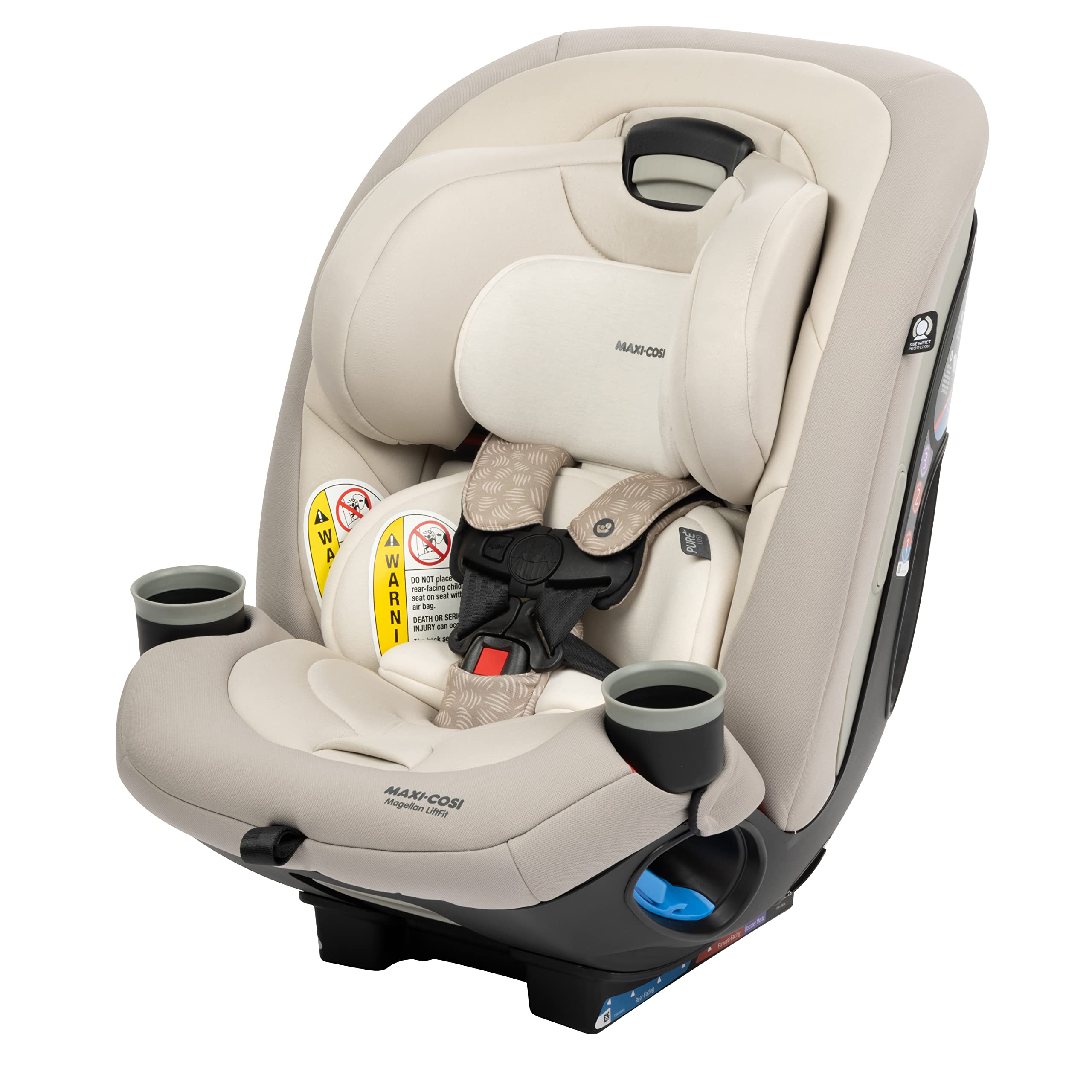 Maxi-Cosi Magellan LiftFit 5-in-1 Convertible Car Seat - Rear to Forward Facing & Booster (5-100 lbs) for Newborns to 10 Years - Topia Tan | Safe & Comfortable for Long Road Trips, School Runs & Family Travel