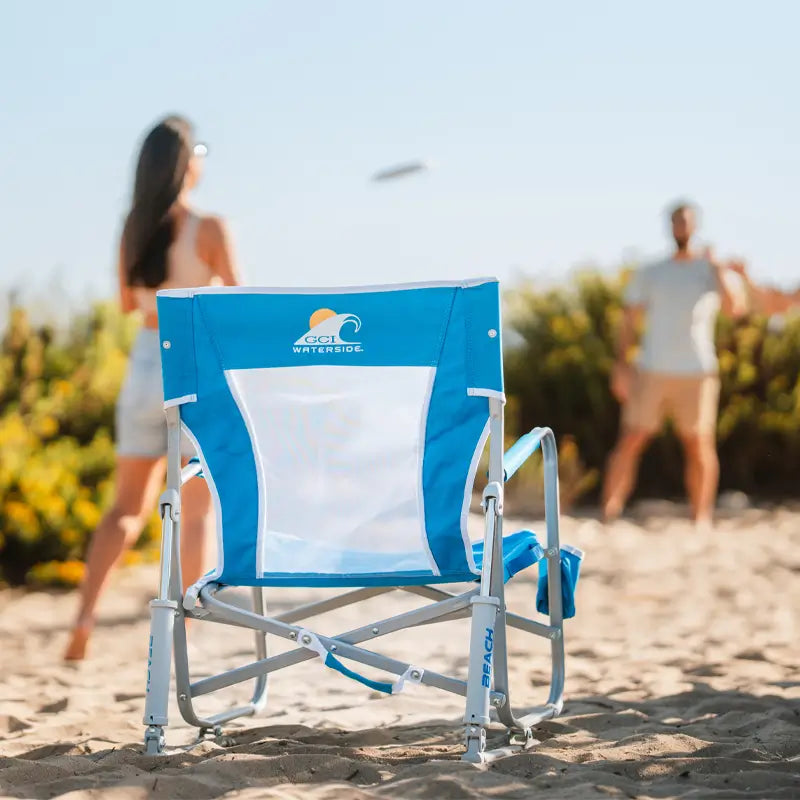 Premium Folding Beach Rocker Chair - Portable & Lightweight for Outdoor Relaxation at Beach, Pool, Camping, and Backyard