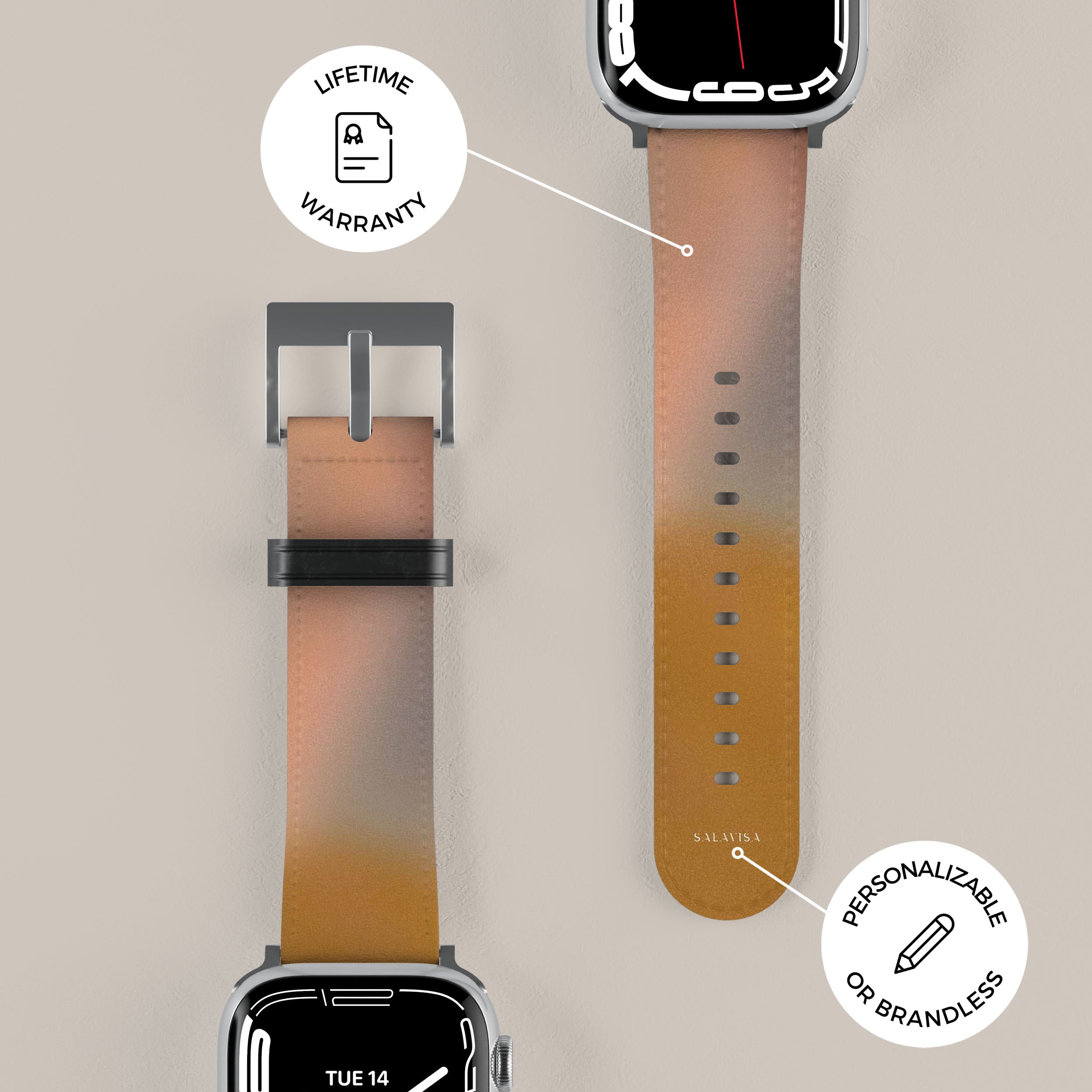 Premium Amber Haze Apple Watch Band - Soft Silicone Replacement Strap for Apple Watch Series 9/8/7/6/SE/5/4/3 - Stylish & Comfortable Sport Loop for Women & Men - Perfect for Workouts, Running & Everyday Wear