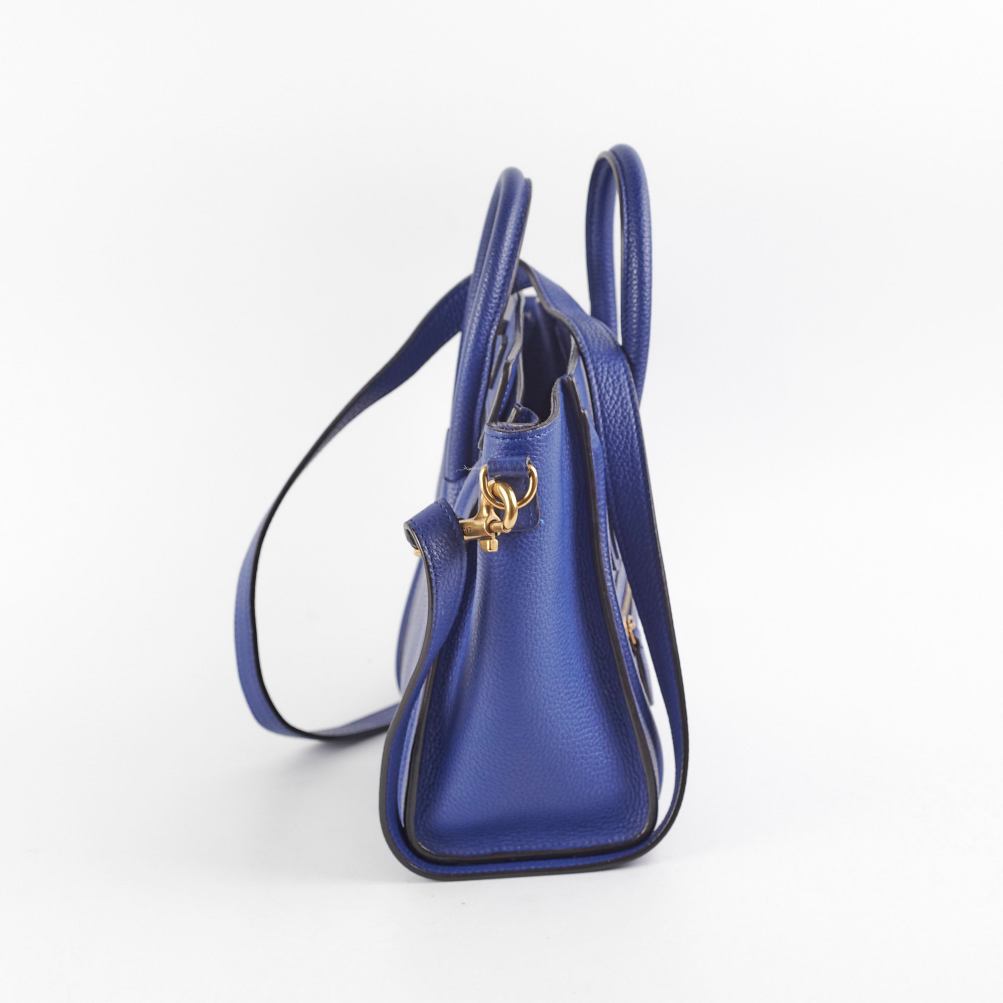 Celine Luggage Nano Handbag in Blue | Premium Leather Crossbody Bag for Women | Perfect for Work, Travel & Everyday Use