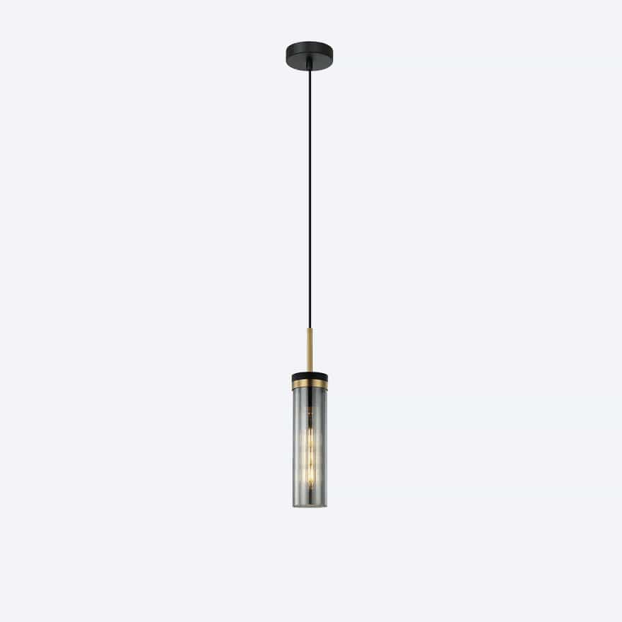 Georgia Glass Ribbed Pendant Light - Elegant Handmade Glass Ceiling Fixture for Dining Room, Kitchen Island & Bedroom Lighting