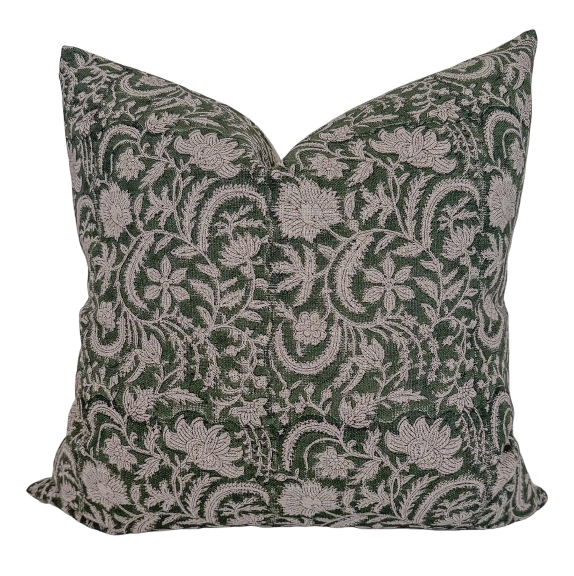 READY TO SHIP Designer Zillah Floral Pillow Cover - Luxury Home Decor for Living Room, Bedroom & Sofa