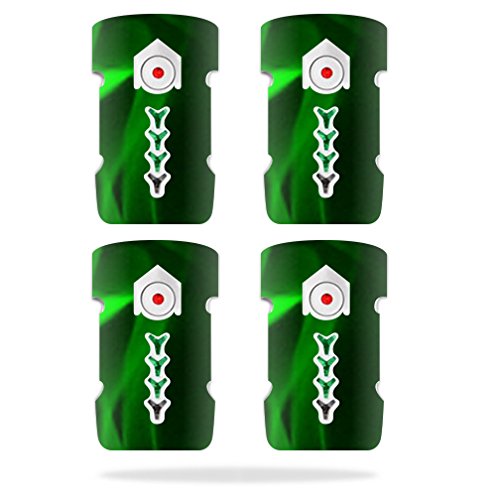 DJI Inspire 1 Battery Skin Wrap (4-Pack) - Green Flames Design - Protective Vinyl Cover for DJI Drone Batteries - Perfect for Aerial Photography & Outdoor Adventures