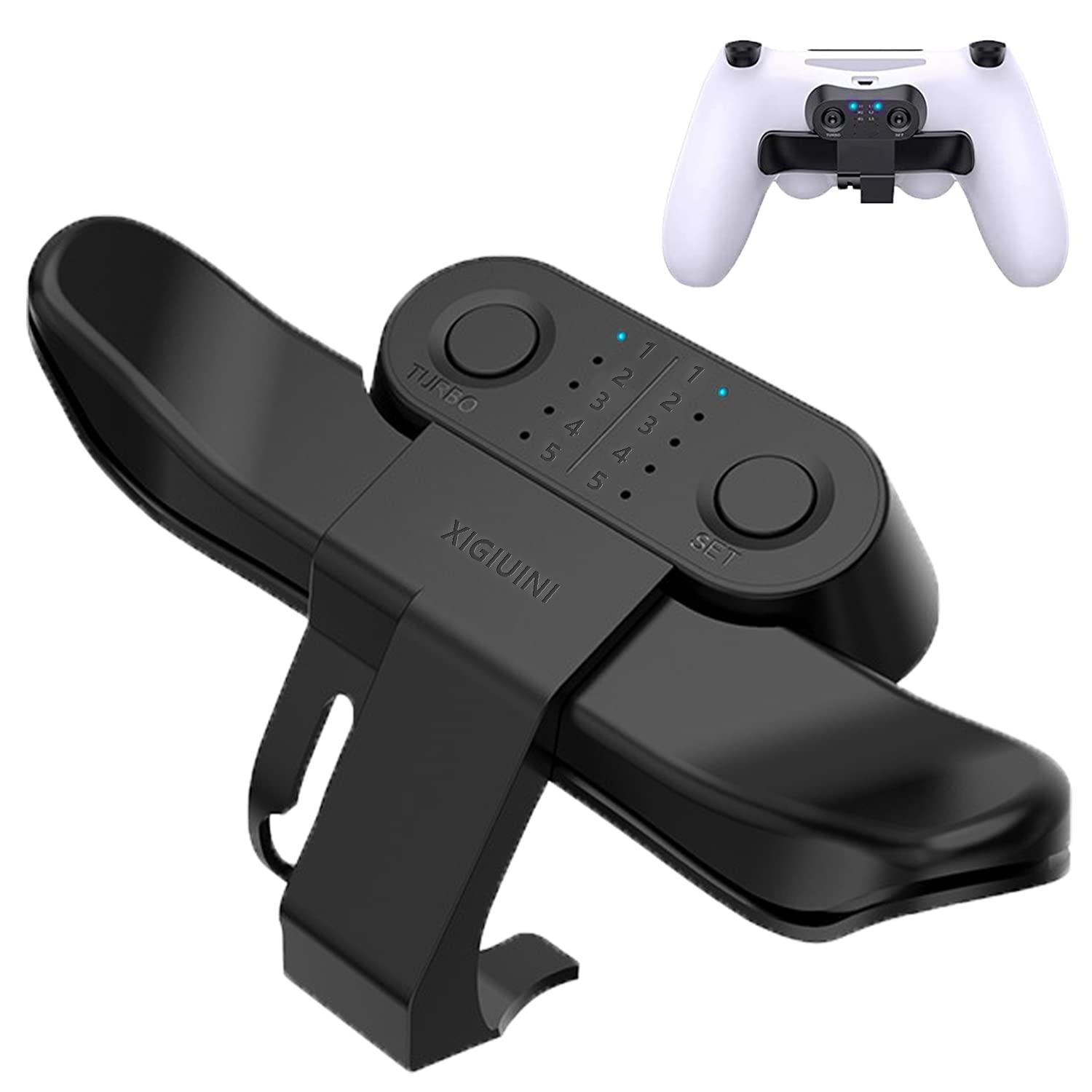XIGIUINI PS4 Controller Paddles with Turbo & Memory Function - Back Button Attachment for PS4, Plug & Play Gaming Accessories - Perfect for FPS, Racing & Competitive Gaming