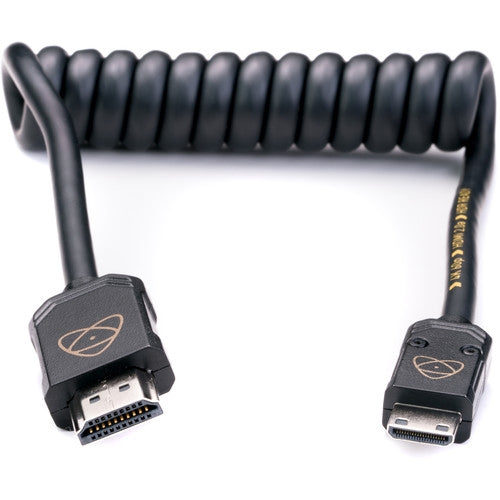 Atomos HDMI A to Mini C 2ft Cable - High-Speed 4K HDMI to Mini HDMI Adapter Cord for Cameras, Monitors & Recorders - Perfect for DSLR, GoPro, and Video Production Setup