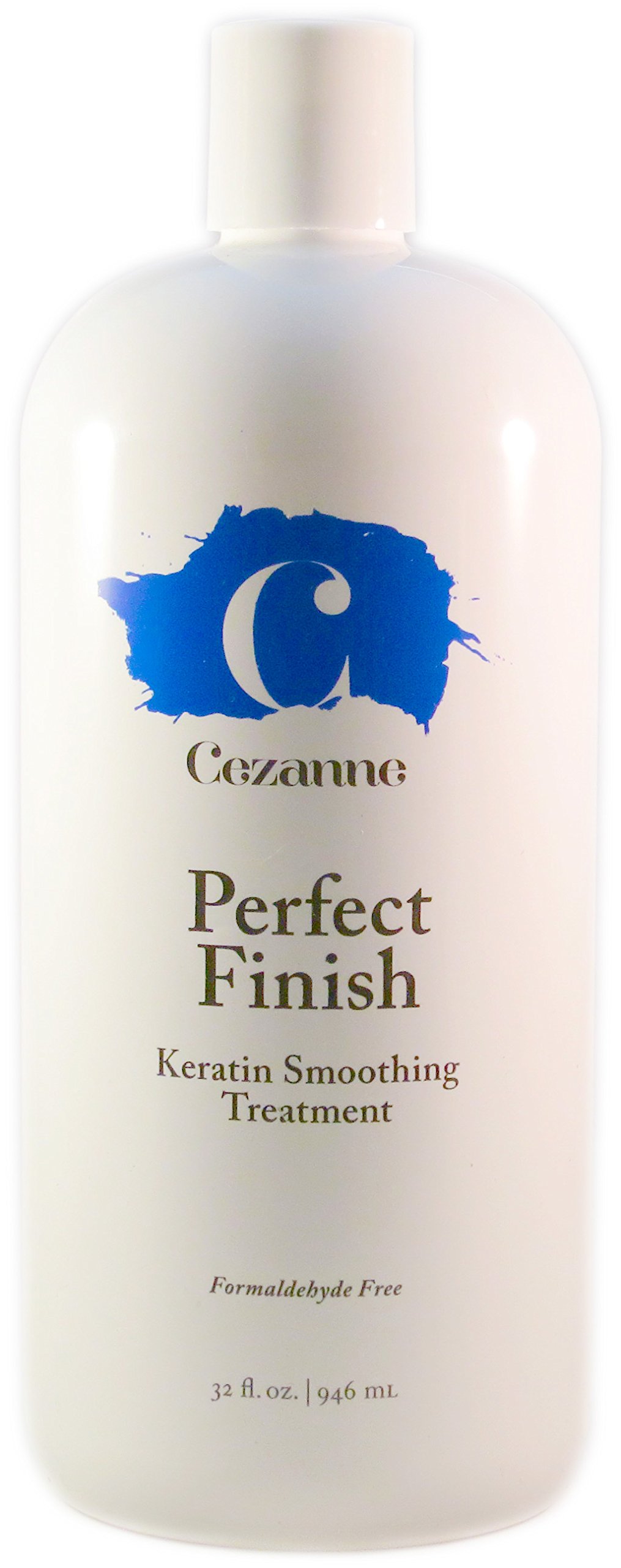 Cezanne Perfect Finish Keratin Smoothing Treatment 32 Oz (946ml) - Formaldehyde Free Keratin Hair Smoothing System - Deep Conditioning Treatment for Frizz Control & Shine - Salon Quality at Home - Perfect for Damaged, Curly or Unmanageable Hair Before Special Occasions