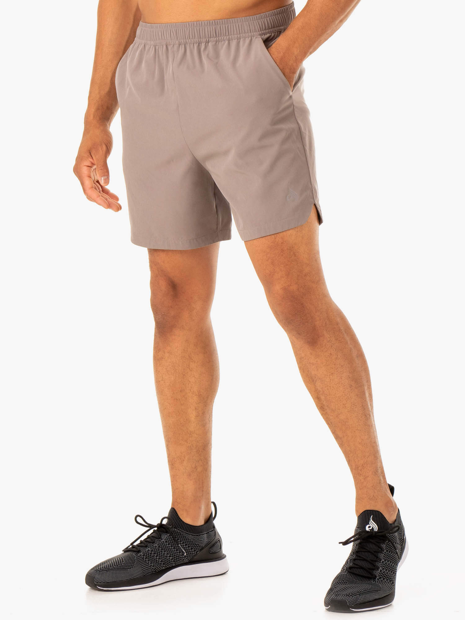 Division Training Shorts for Men & Women - Comfortable Workout Shorts in Taupe - Perfect for Gym, Running, and Yoga
