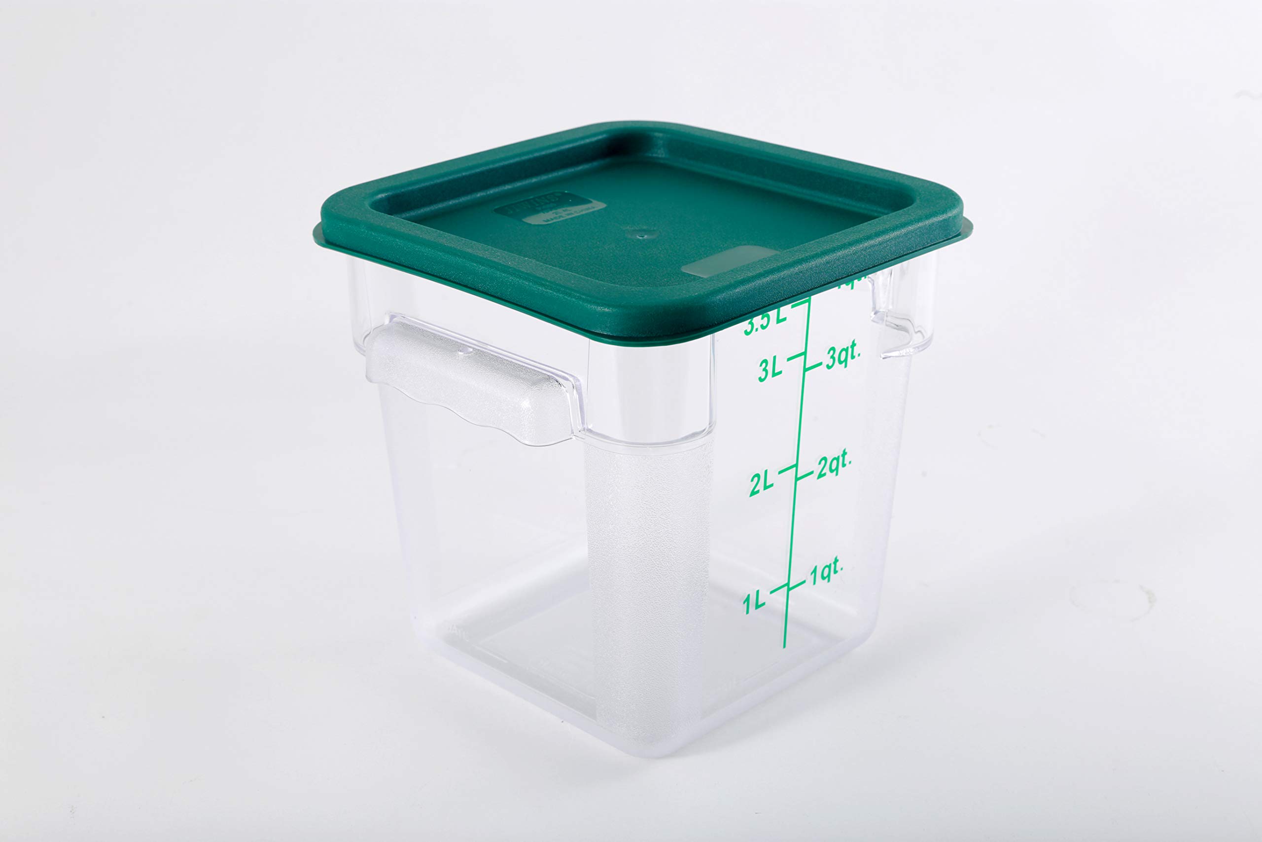 5-Pack Commercial Grade 4 Qt Square Food Storage Containers with Lids - BPA-Free Polycarbonate, Clear & Durable - Perfect for Meal Prep, Restaurant Use, and Bulk Food Storage