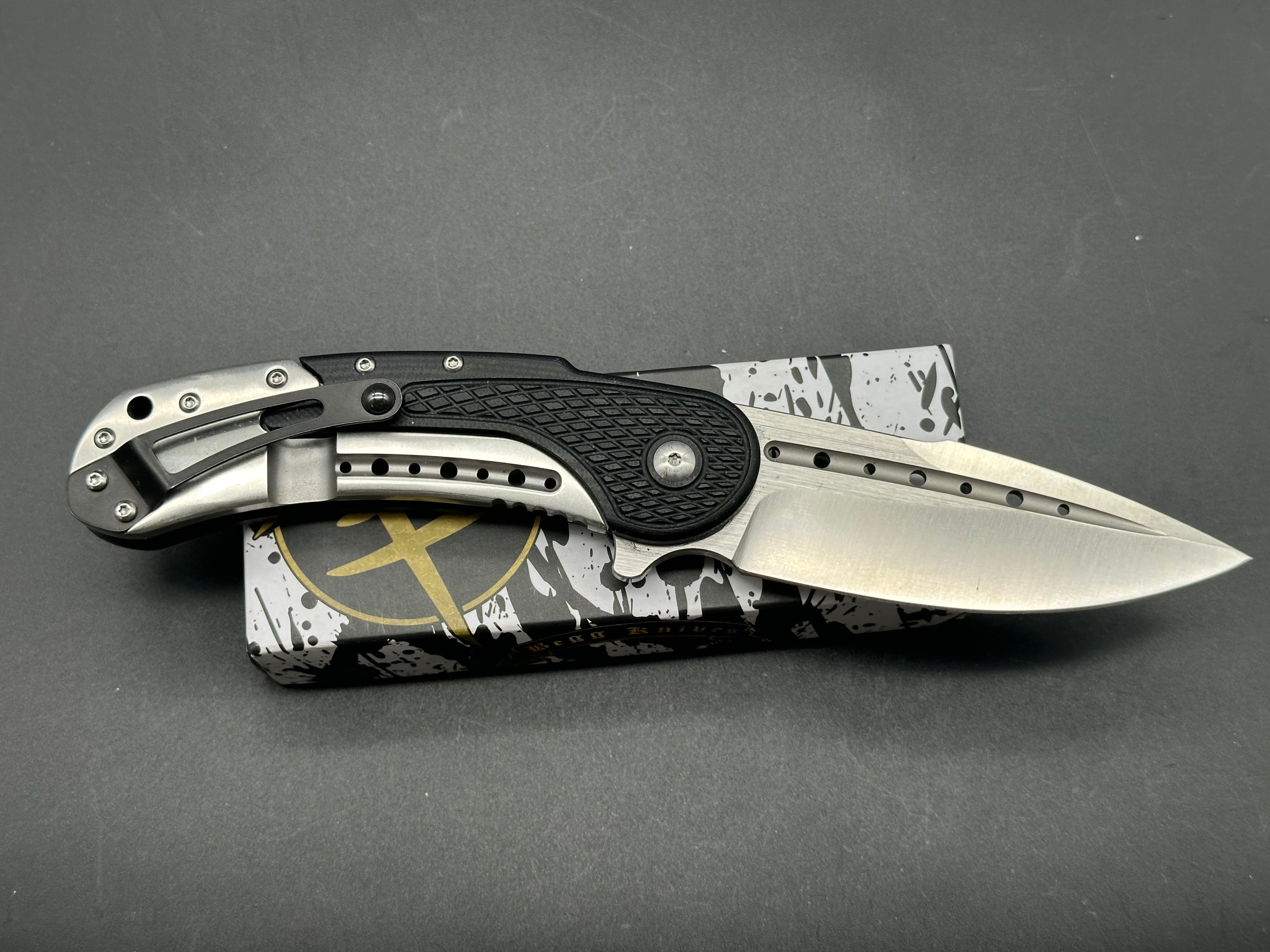 Begg Knives Bodega Frame Lock Folding Knife - Black G10 Handle, 3.5
