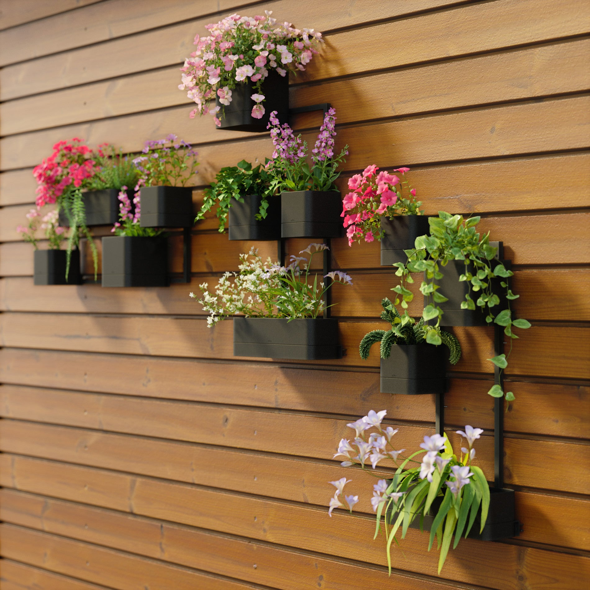 Cubiko Modern Wall Planter - Hanging Plant Pots for Indoor & Outdoor Decor - Perfect for Home, Office, Garden, and Balcony Greenery