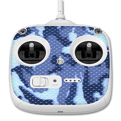 DJI Phantom 3 Standard Drone Controller Skin Wrap - Blue Camo Protective Sticker Cover | Compatible with DJI Phantom 3 Standard Quadcopter | Perfect for Outdoor Drone Flying, Aerial Photography & Controller Protection