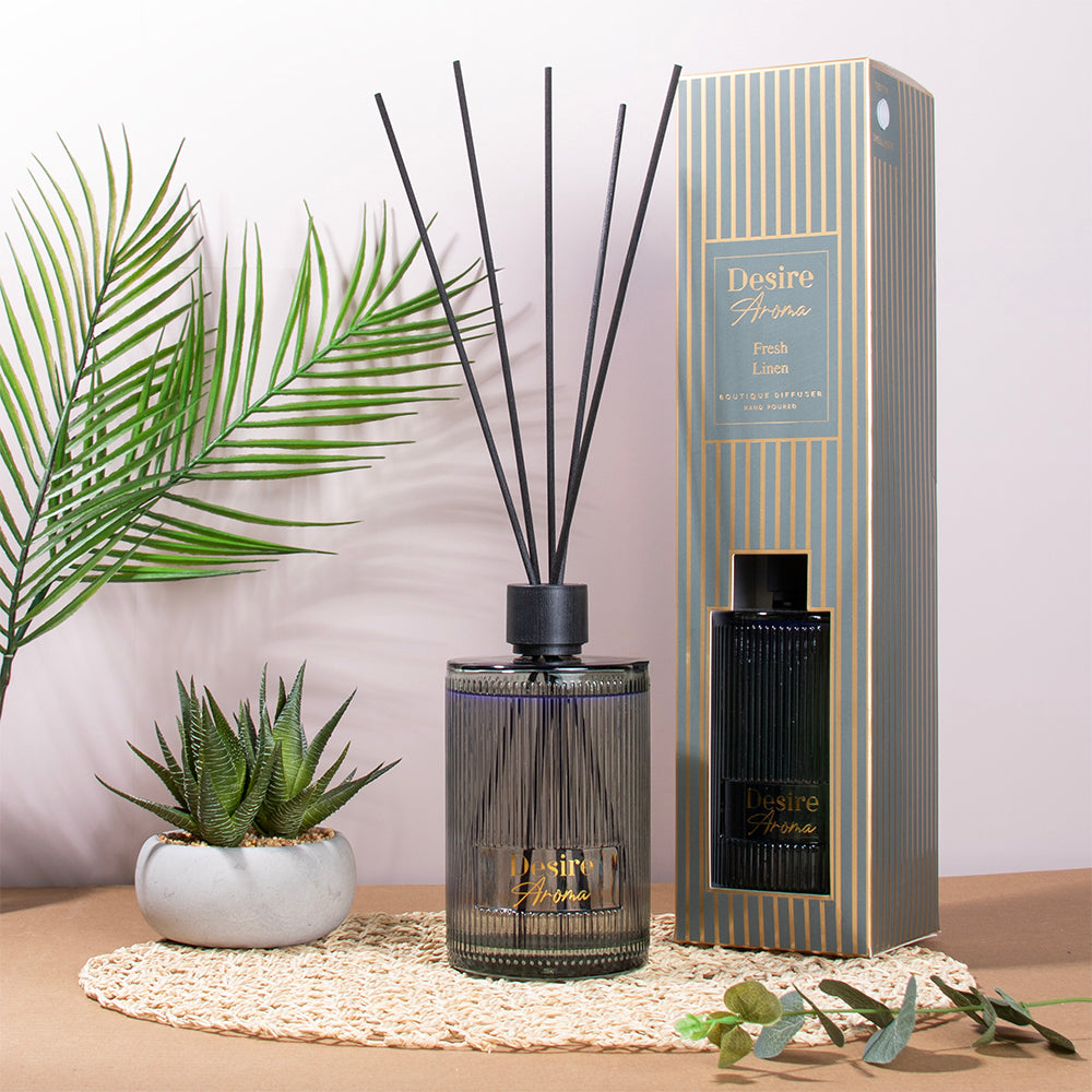 Lesser & Pavey 1L Reed Diffuser - Fresh Linen Scent | Long-Lasting Home Fragrance for Living Room, Bedroom & Bathroom | Aromatherapy Air Freshener