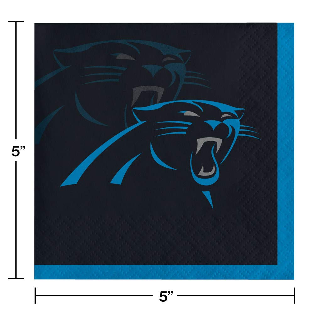 Carolina Panthers NFL Game Day Party Supplies Kit - Includes Plates, Cups, Napkins & More for 8 Guests - Perfect for Football Tailgates, Home Gatherings & Super Bowl Parties