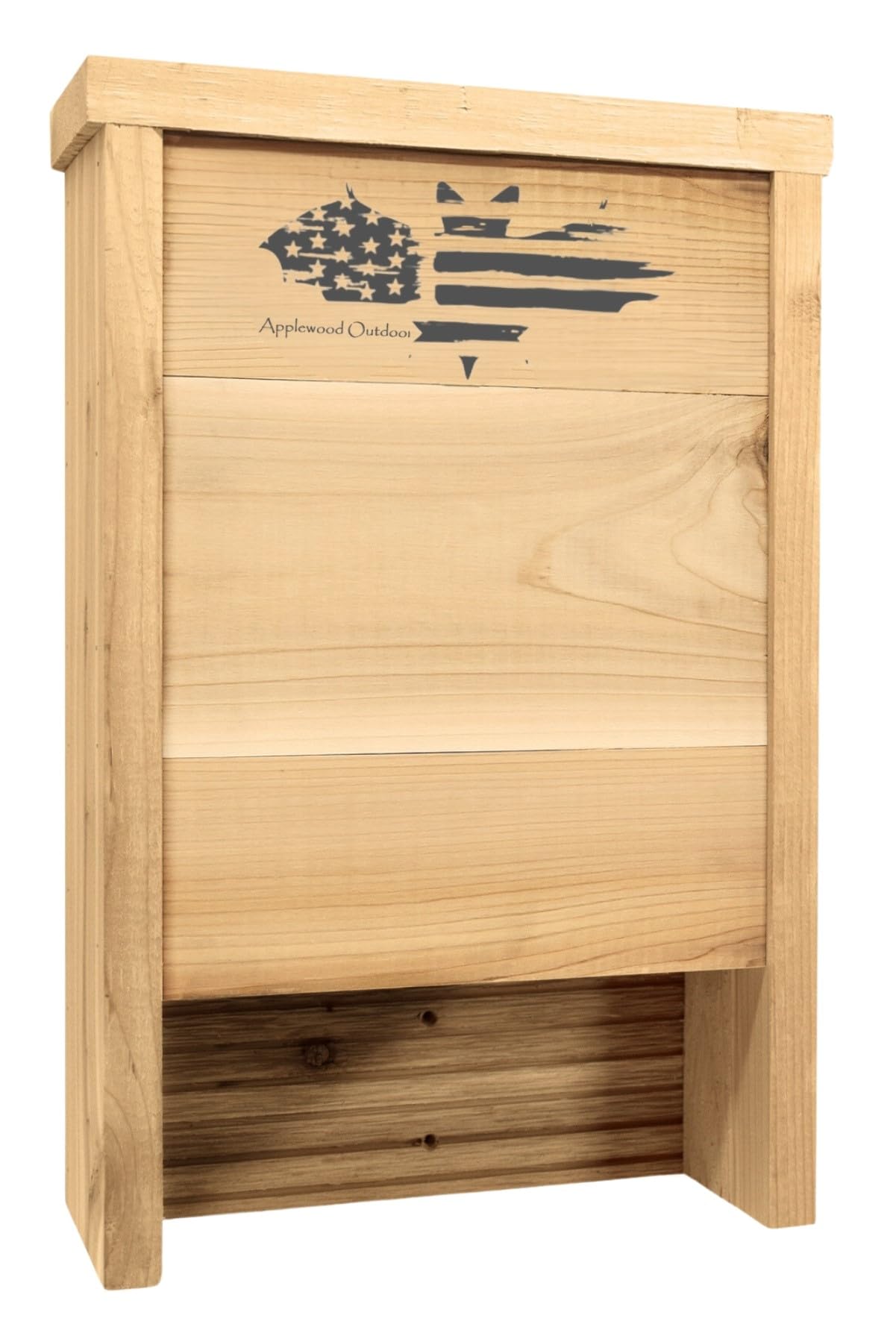 Made in USA Premium-Grade Red Cedar 2 Chamber Bat House - Weather-Resistant Wooden Bat Box Kit with Mounting Screws for Outdoor Use in Gardens, Farms, and Backyards