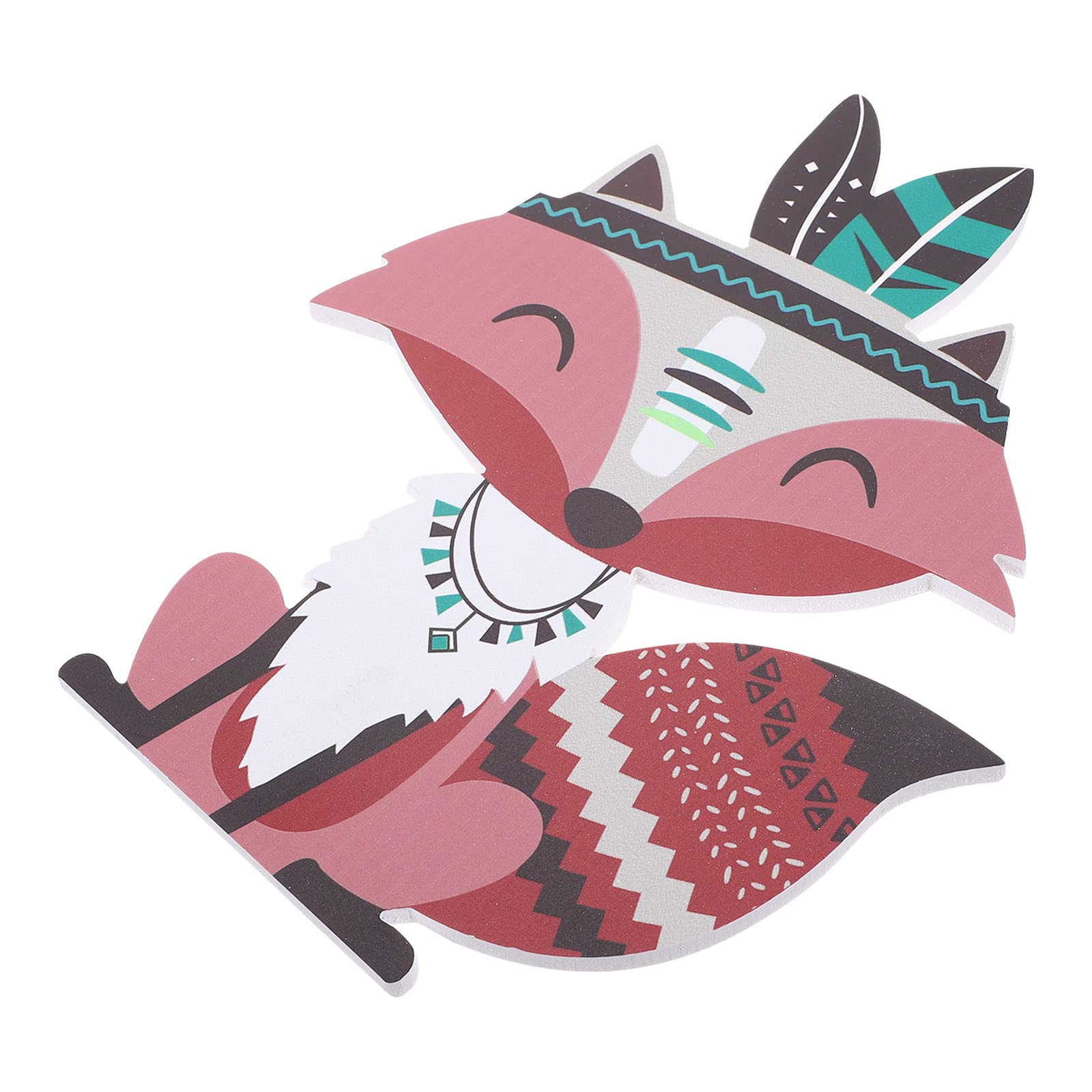 VOSAREA Cartoon Fox Wall Decal - Self-Adhesive Wood-Plastic Board Sticker for Bedroom, Nursery & Kids Room Decor - Easy Peel & Stick Window Sticker for Home & Office