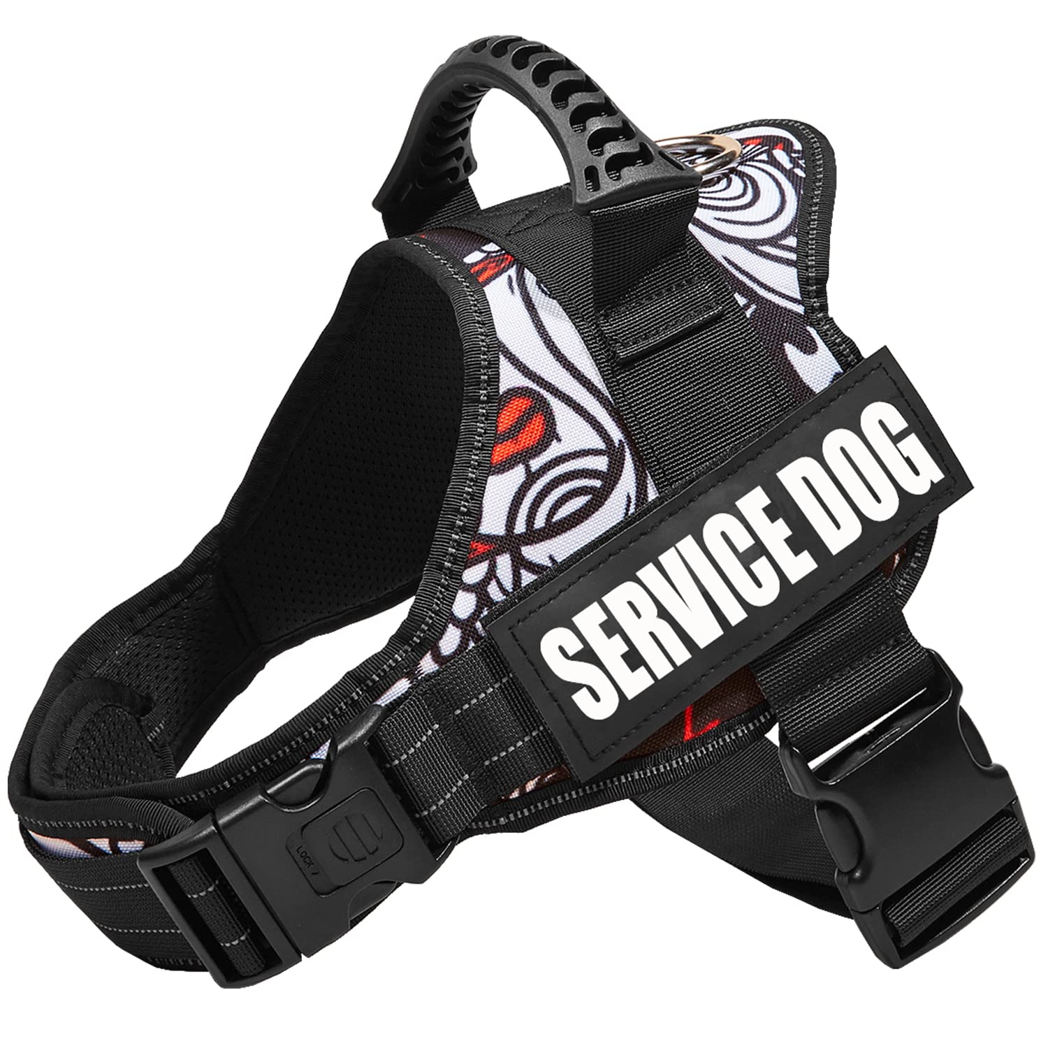 Dihapet No Pull Dog Harness - Adjustable Service Dog Vest for Training, Walking & Jogging - Reflective & Breathable Pet Vest for Small Medium Large Dogs - Perfect for Outdoor Adventures & Daily Walks