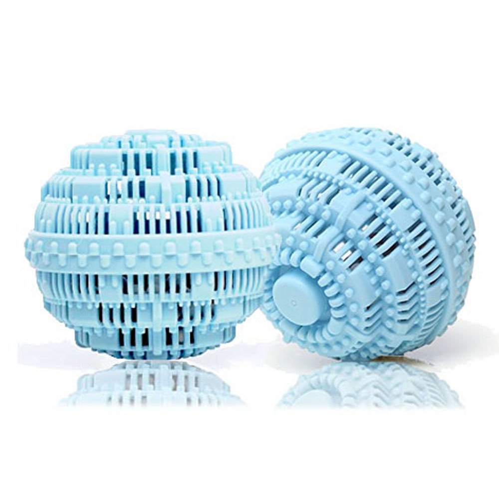 Eco-Friendly Laundry Wash Ball & Detergent Ball Set of 2 - Light Blue | Reusable, Chemical-Free Cleaning for Clothes, Baby Items & Delicates | Perfect for Travel, Camping & Eco-Conscious Homes