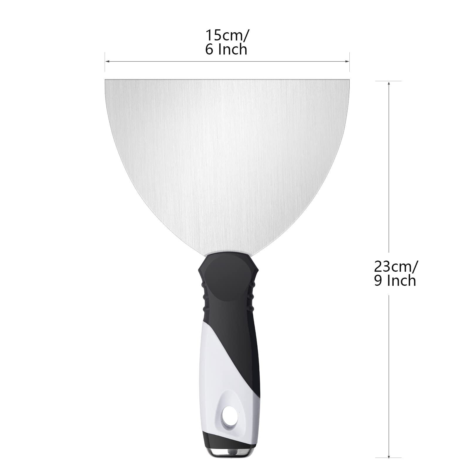 6 Inch Stainless Steel Putty Knife Scraper Tool with Hammer End - Professional Woodworking & Paint Removal Tool for DIY Projects, Home Renovation, and Wall Repair