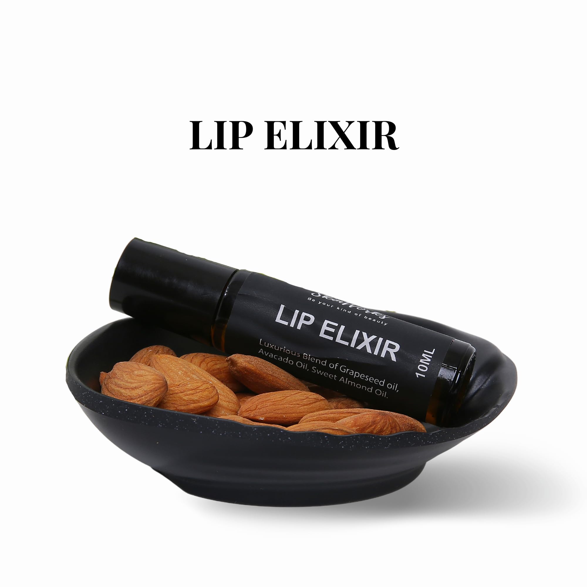 Skinworks Lip Elixir Oil - Natural Plumping Lip Treatment for Hydration & Shine, Non-Sticky Formula for Dry & Chapped Lips (10ml) | Perfect for Daily Moisture & Nighttime Lip Care