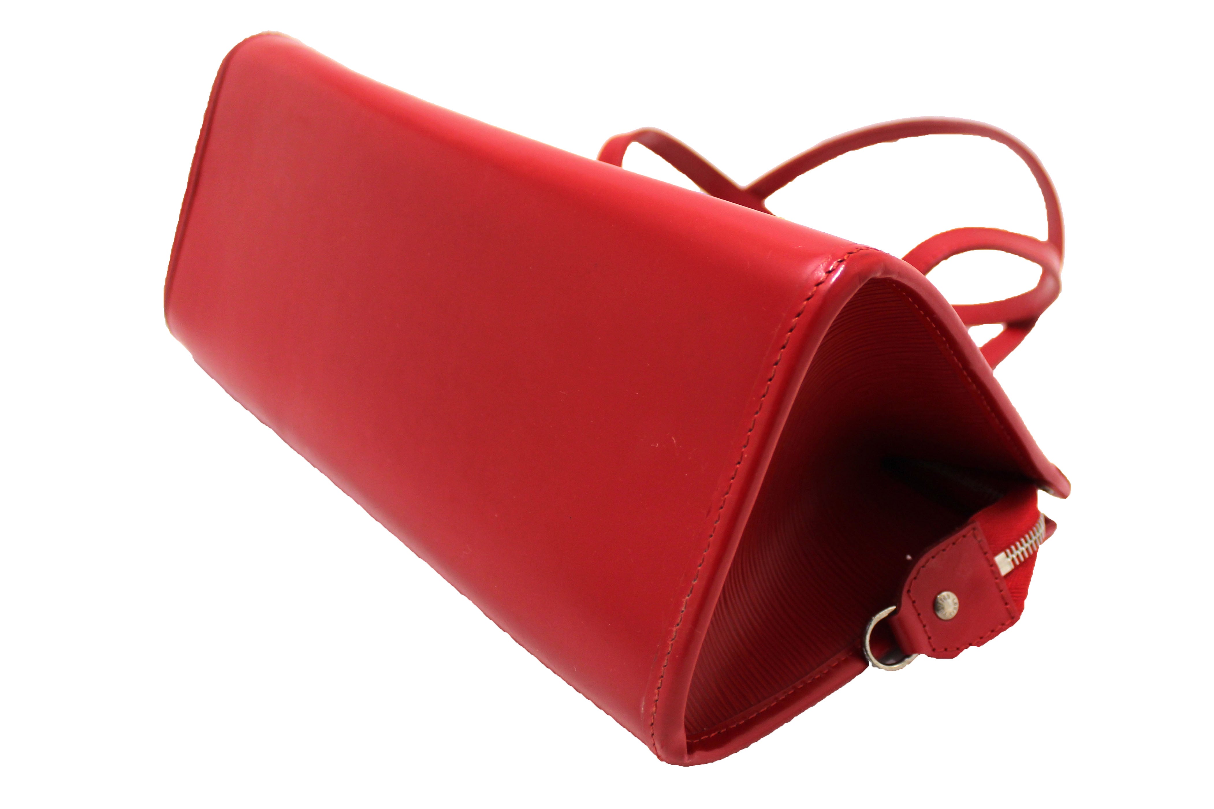 Authentic Louis Vuitton Red Epi Leather Madeleine PM Handbag - Luxury Crossbody Purse for Women, Perfect for Work, Travel & Evening Events