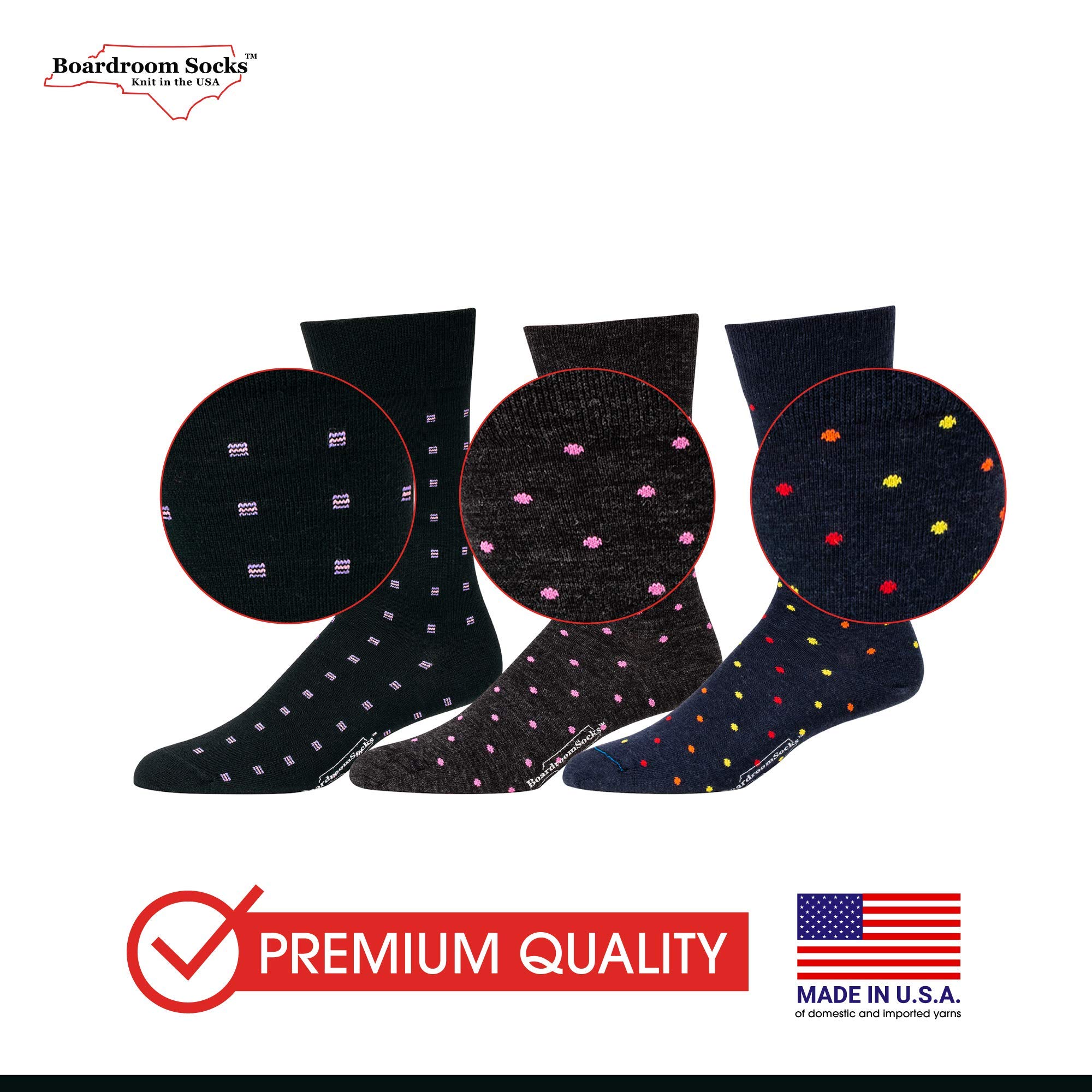 Premium Merino Wool Mid-Calf Dress Socks for Men - Breathable, Soft & Stylish Patterned Socks - Perfect for Business, Office & Formal Occasions