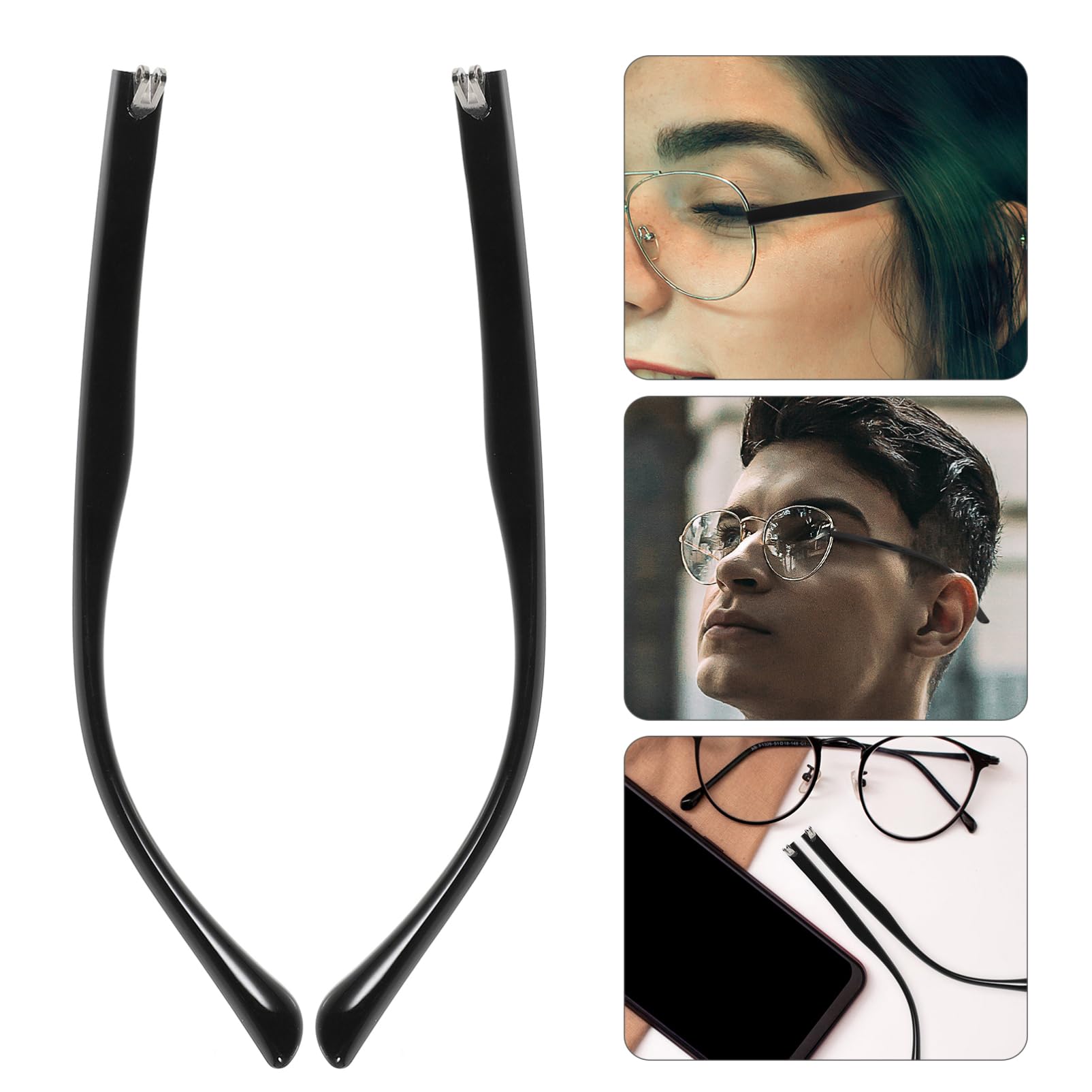 BUTIFULSIC Metal Glasses Repair Kit - 1 Pair Durable Glasses Temple Arms, Sunglasses Replacement Parts & Eyewear Accessories | Perfect for Broken Frames, DIY Fixes & Eyeglass Maintenance