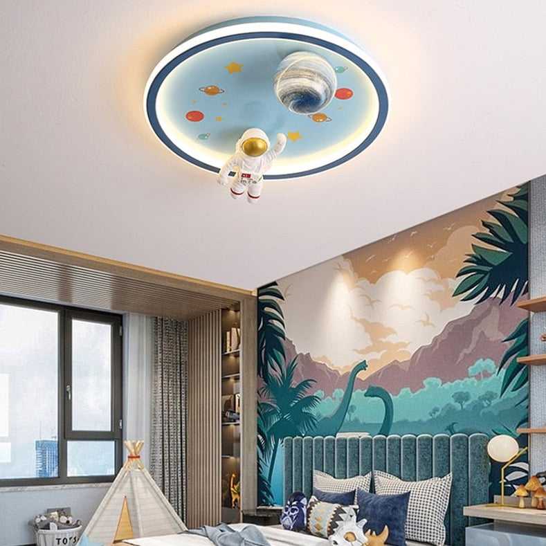 Astronaut Ceiling Light - Space Themed Kids Room Lighting for Bedroom & Nursery | Durable LED Night Light for Boys & Girls