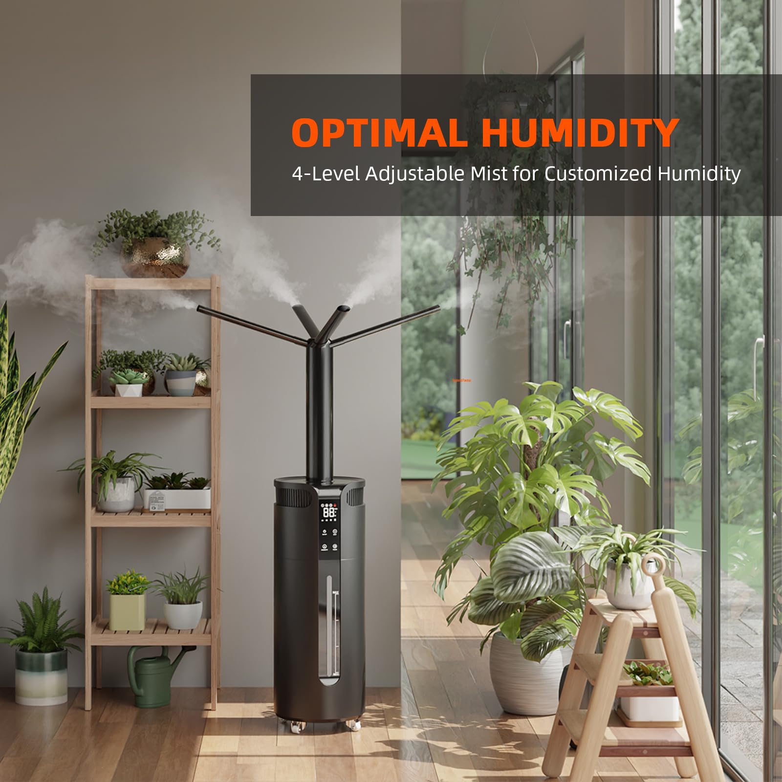 Spider Farmer 16L Large Room Cool Mist Humidifier with Humidistat & Timer - Ultrasonic Top Fill Plant Humidifier for Grow Tents, Mushroom Greenhouses, Bedrooms - Perfect for Indoor Gardening, Plant Care & Home Comfort