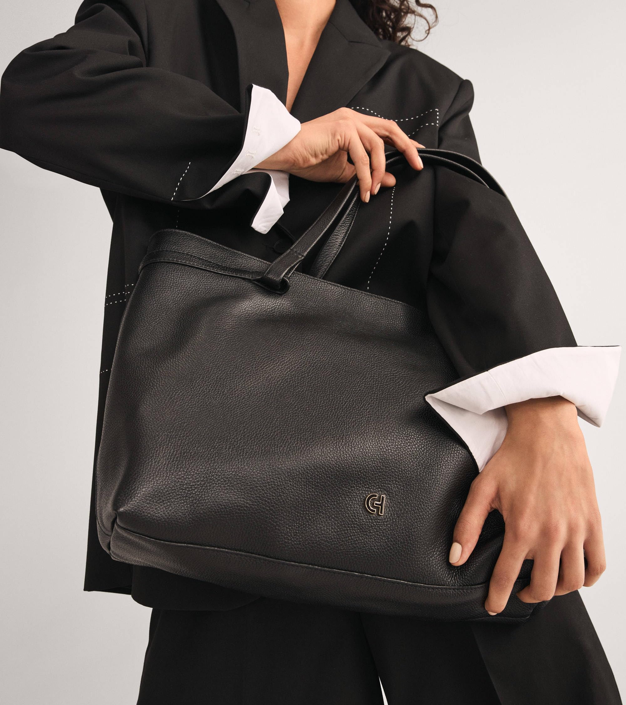 Cole Haan Women's Essential Soft Tote Bag - Lightweight Leather Shoulder Handbag for Work, Travel & Everyday Use