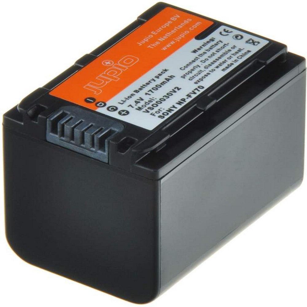 Jupio Replacement Video Camera Battery for Sony NP-FV70 7.4V 1700mAh - Compatible with Sony Camcorders, DSLRs & Mirrorless Cameras - Perfect for Travel, Vlogging & Professional Photography