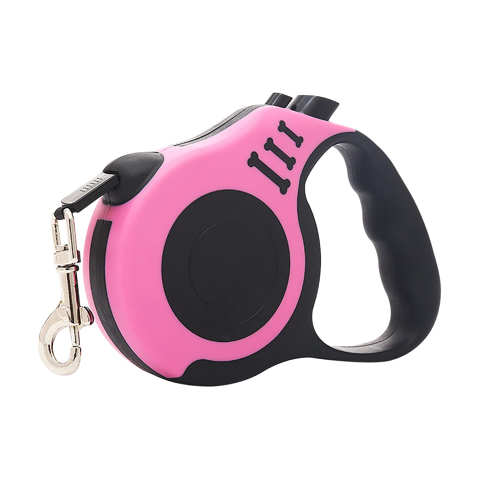 Retractable Dog Leash with Anti-Slip Handle - Strong Nylon Tape Leash for Small & Medium Dogs & Cats - Adjustable Length (Pink, One Size) - Perfect for Walking, Training & Outdoor Adventures