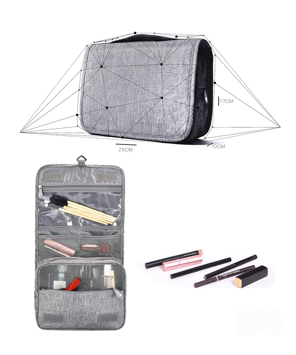 GANNEPIE Large Travel Makeup Bag for Women - Red Cosmetic Organizer for Travel & Daily Use