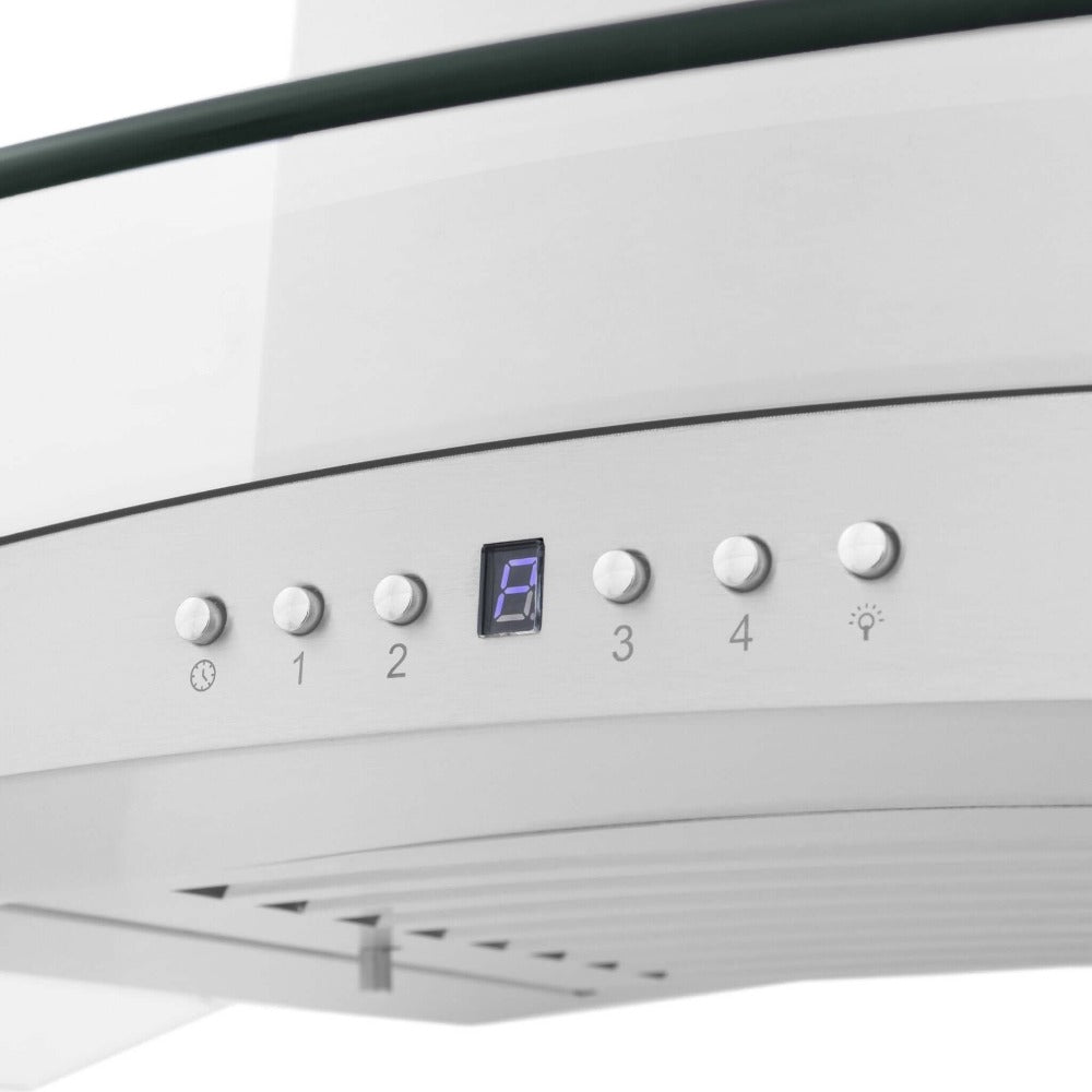 ZLINE KN4 Stainless Steel and Glass Convertible Wall Mount Range Hood - 36 Inch Kitchen Ventilation for Gas & Electric Stoves - Perfect for Modern & Farmhouse Style Kitchens