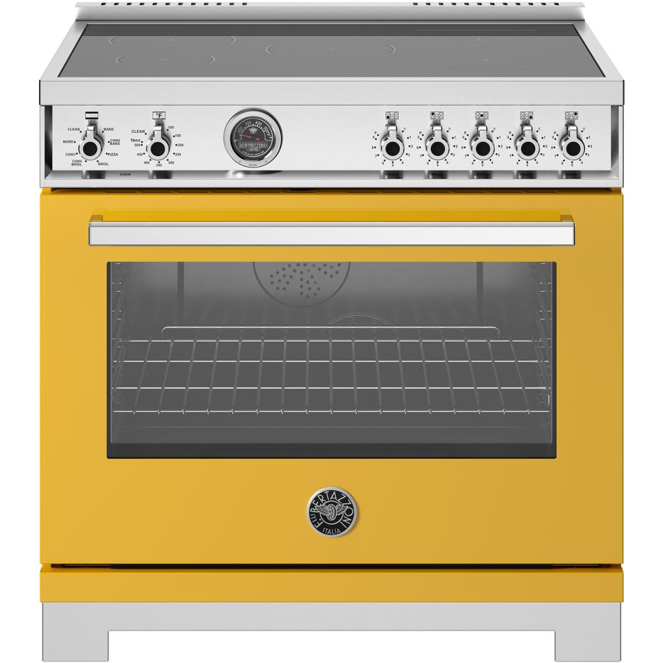 Bertazzoni PRO365ICFEPGIT 36-Inch Freestanding Induction Range - Professional Italian Kitchen Appliance for Home Chefs & Cooking Enthusiasts | Perfect for Modern Kitchens, Gourmet Cooking & Entertaining