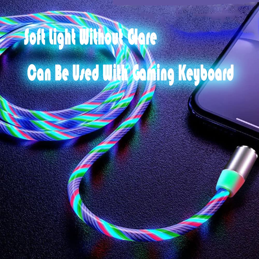 3-in-1 Magnetic Charging Cable 1M/3.3ft with LED Light Indicator - Fast Charging USB C/Micro USB Cable for Android Phones, Tablets & Gaming Devices | Perfect for Travel, Home & Party Decorations Gifts for Men Women Kids