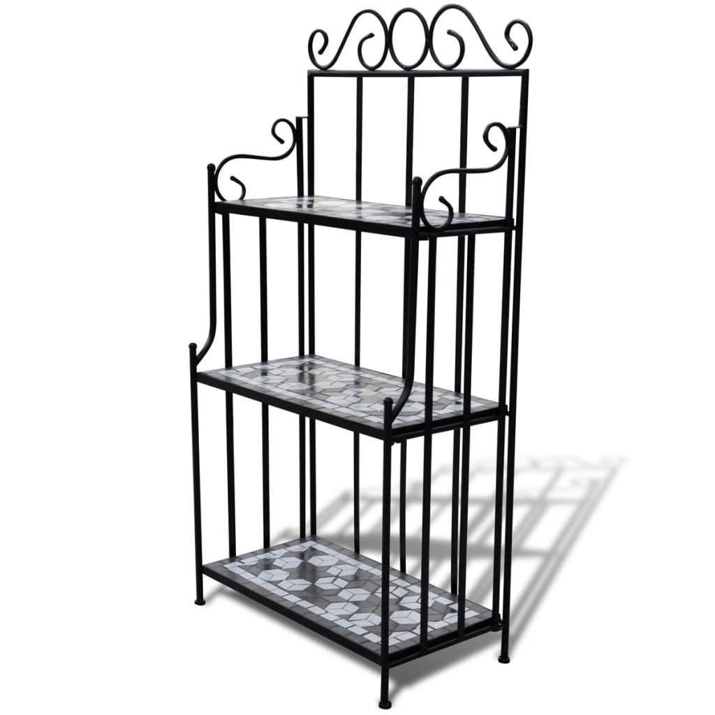 3-Tier Metal Plant Stand for Indoor/Outdoor Use - 22.8