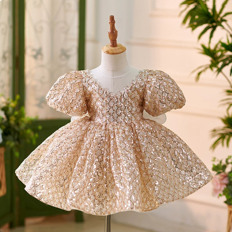 Beautiful White First Communion Dress for Baby Girls – Toddler Birthday Party Princess Gown – Perfect for Church Ceremonies & Special Occasions
