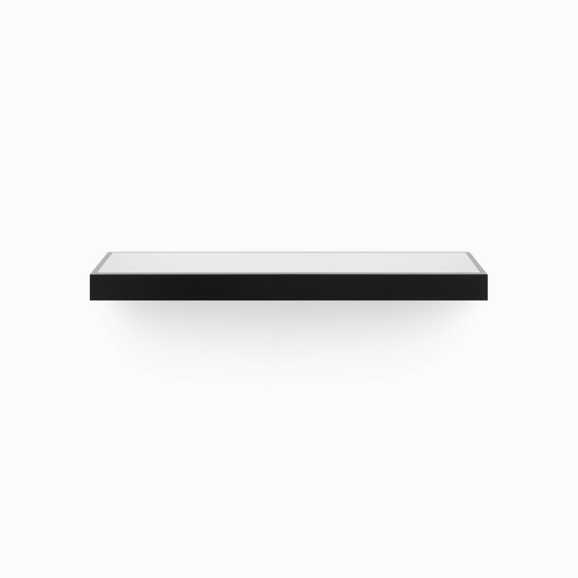 Aksel Inlay Black Floating Shelf - Modern Wall Mounted Storage for Living Room, Bathroom & Office - Perfect for Displaying Decor, Books & Essentials