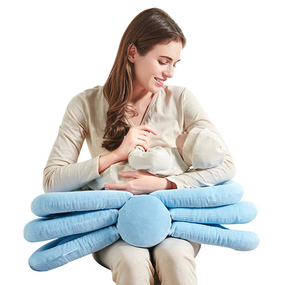 Best Nursing Pillow for Newborns - Butterfly Shaped Anti-Spit Up Cotton Baby Support Cushion - Perfect for Breastfeeding, Bottle Feeding & Tummy Time