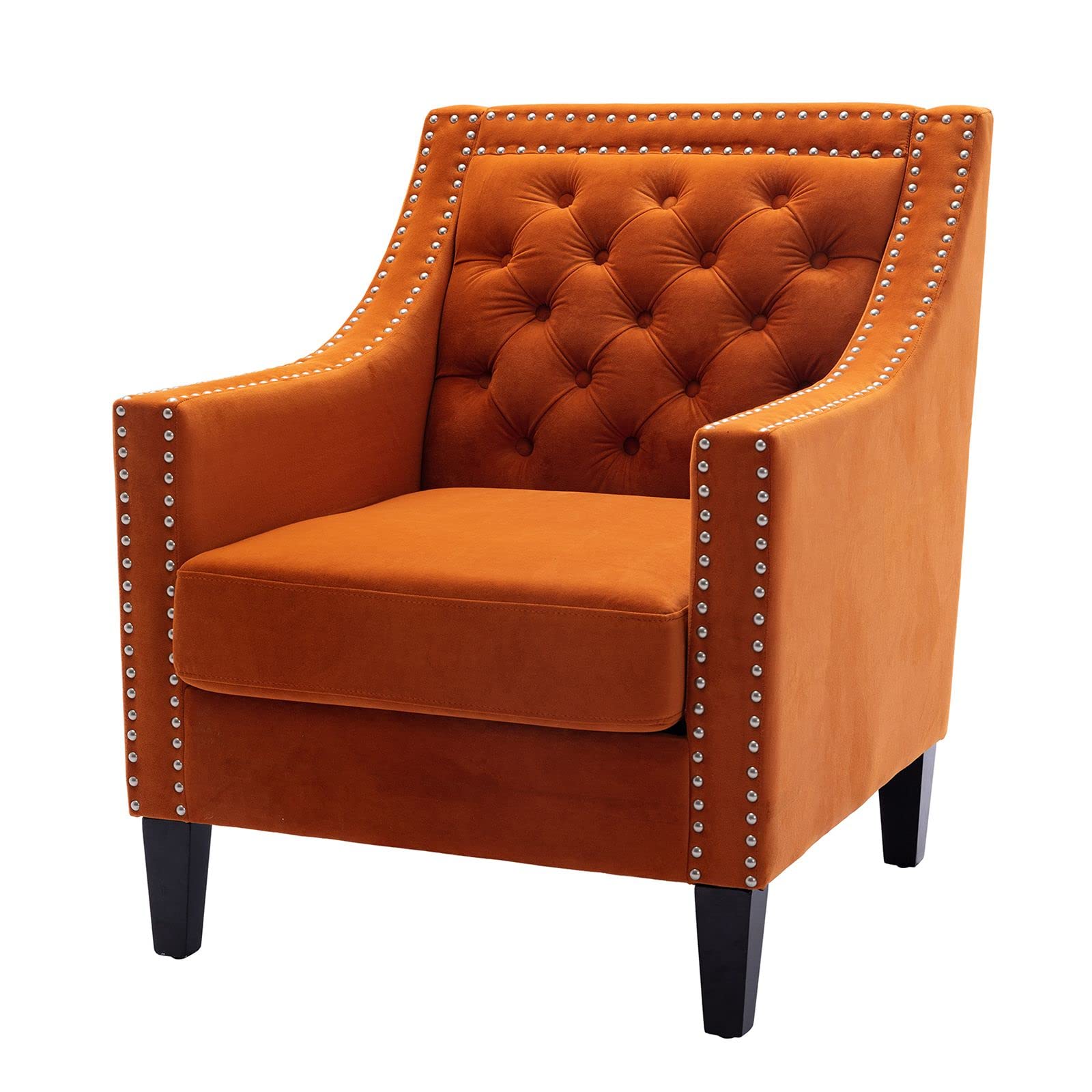 Comfortable Accent Chair - Soft Linen Upholstered Armchair for Living Room, Bedroom & Office - Stylish Decorative Seating with Ergonomic Support