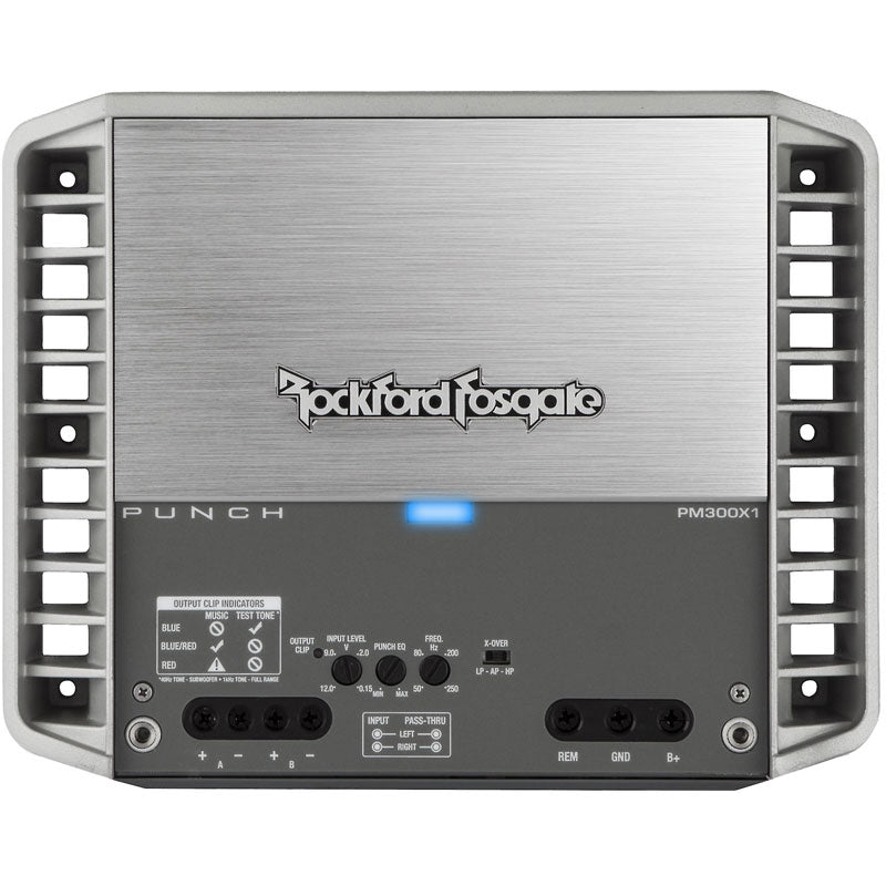 Rockford Fosgate Punch PM300X1 - 1000W High Power Monoblock Car Amplifier for Deep Bass & Clear Sound | Perfect for Car Audio Systems & Subwoofers