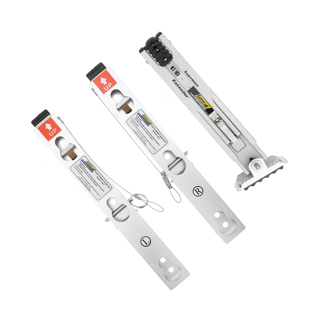 LeveLok Ladder Leveler Supreme Quick Connect Kit - Heavy Duty Adjustable Ladder Stabilizer for Roofing, Construction & Home Use
