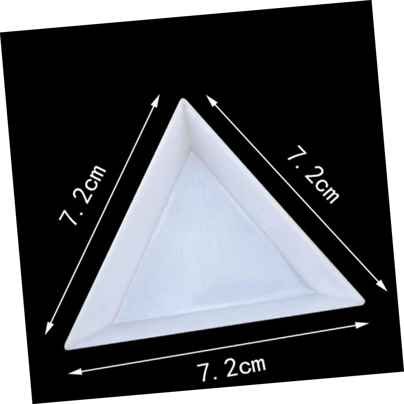 Artibetter 24pcs White Plastic Triangle Bead Sorting Trays - Organize Rhinestones, Beads & Craft Supplies for Jewelry Making, Scrapbooking & DIY Projects