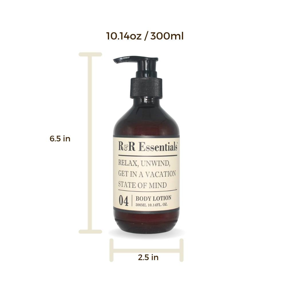 R&R Essentials Refillable Pump Bottles for Body Lotion - Perfect for Home, Spa & Travel - Moisturizing Dispenser with Easy Refill Design