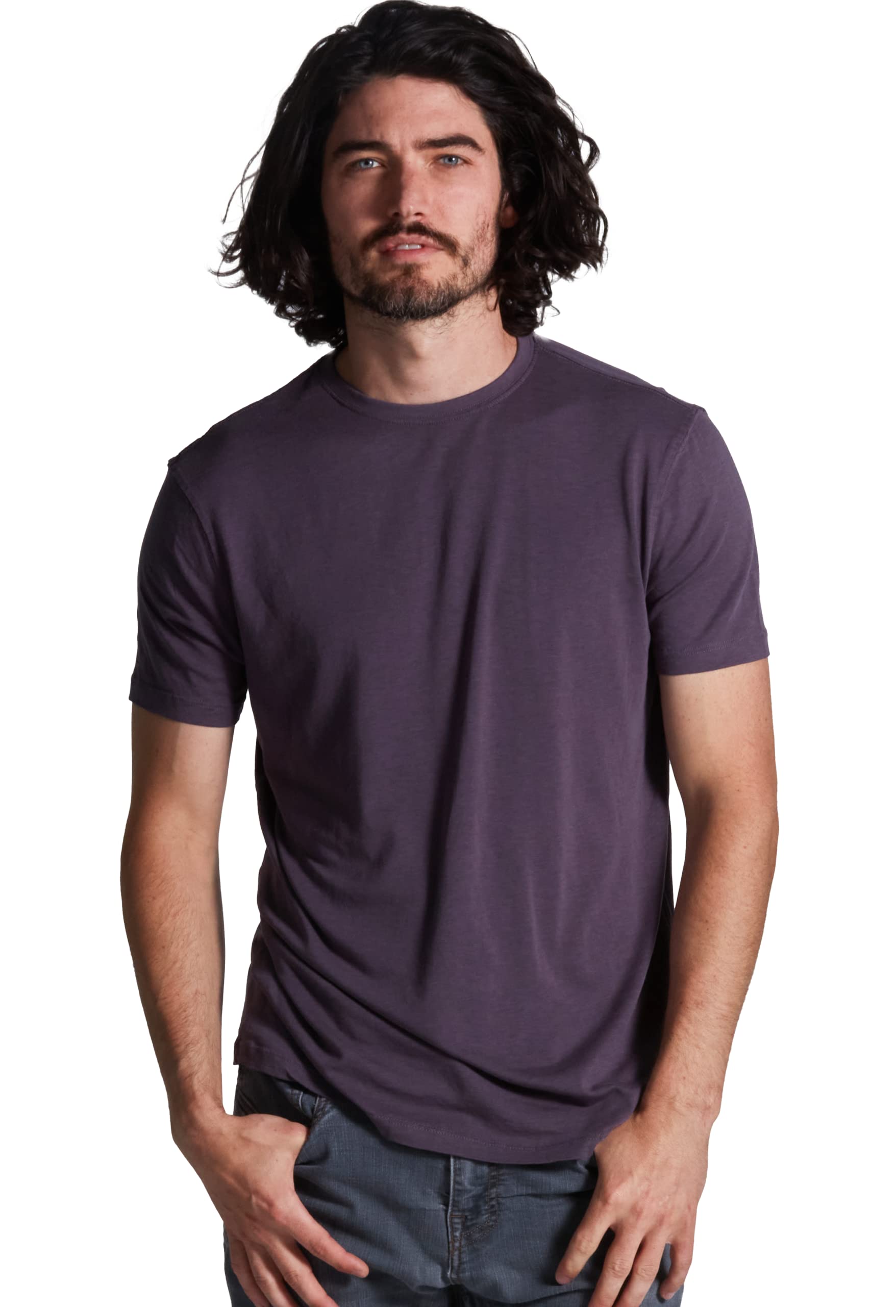 ONNO Men's Lyocell Bamboo T-Shirt for Tall Men - Soft Breathable Eco-Friendly Tee - Perfect for Casual Wear, Outdoor Activities & Travel