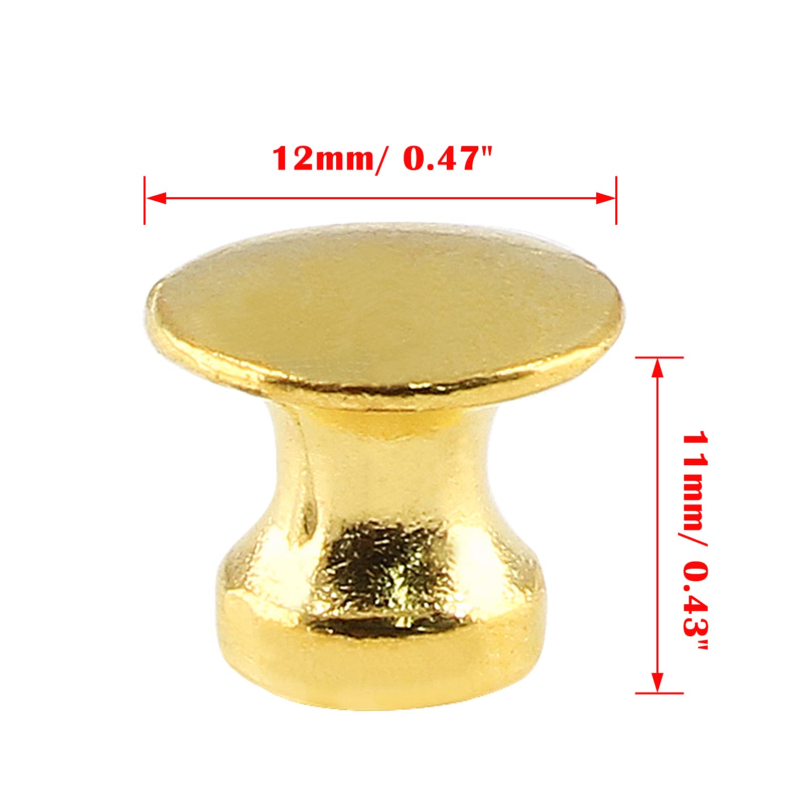 Uenhoy 12-Piece Mini Cabinet Knobs - 1/2 Inch Gold Drawer Handles for Jewelry Box, Gift Case & Small Furniture - Perfect for DIY Home Decor & Cabinet Upgrades