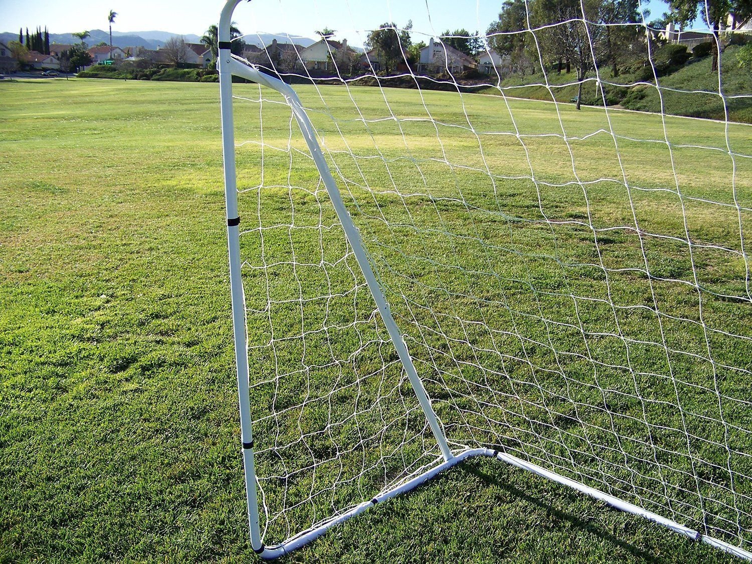 12x6 Ft Powder Coated Galvanized Steel Soccer Goal with Net - AYSO Regulation Size Portable Training Goal for Backyard, Practice & Games | All-Weather Durable Construction | 1 Year Warranty | Perfect for Youth Soccer Training, School PE Classes & Family Backyard Fun