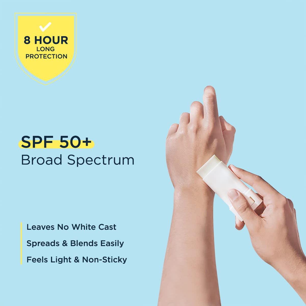 TruHabit SPF 50 Sunscreen Stick for Face - Dermatologist Tested Vitamin C Sun Protection for Women & Men - Oil-Free & Hydrating Formula for Oily & Dry Skin (13g) | Perfect for Beach, Sports & Daily Outdoor Activities