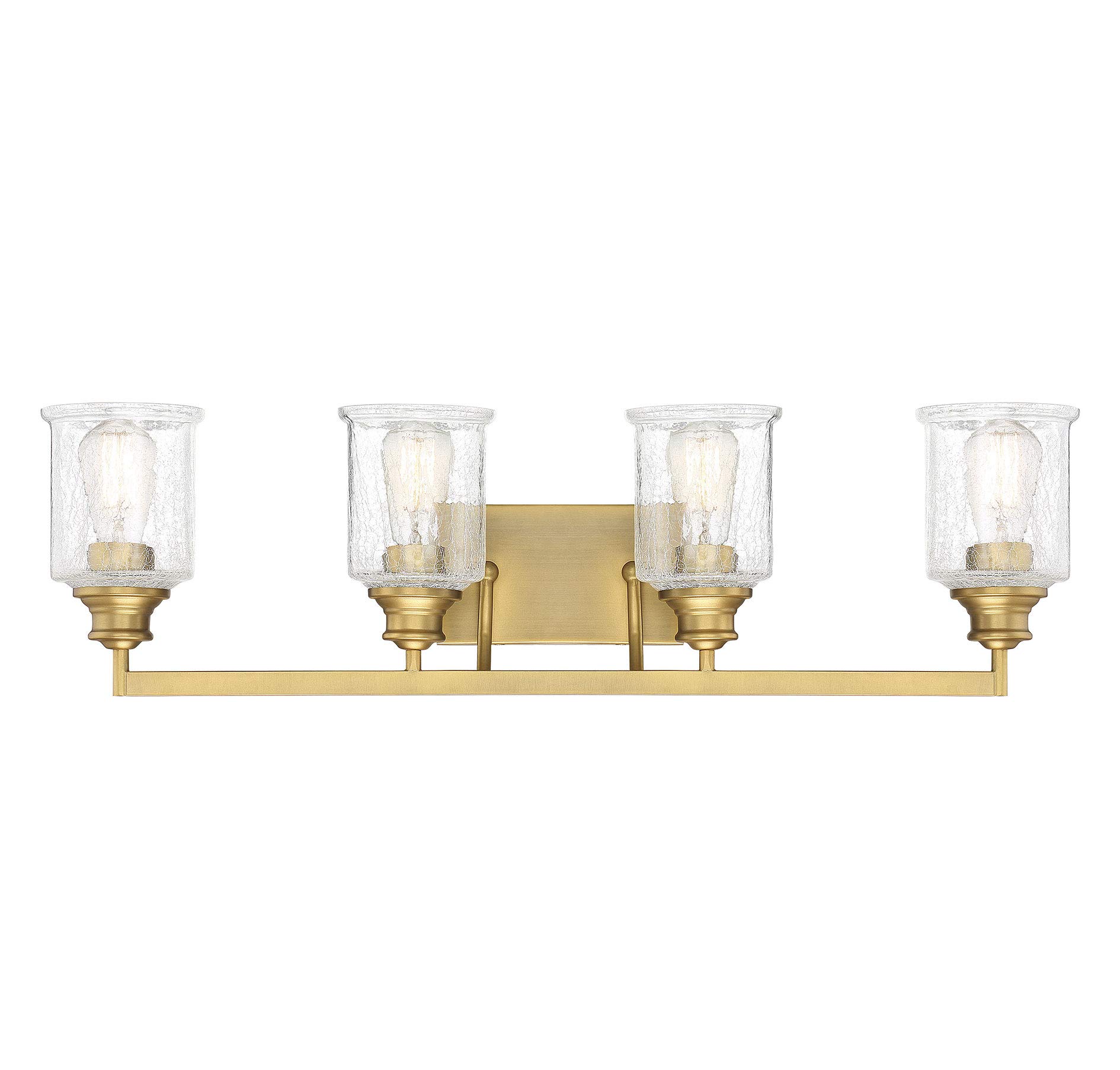 Savoy House 8-2410-3-322 Darlington 3-Light Vanity Fixture, 180W Warm Brass Finish - Perfect for Bathroom, Dressing Room & Bedroom Lighting